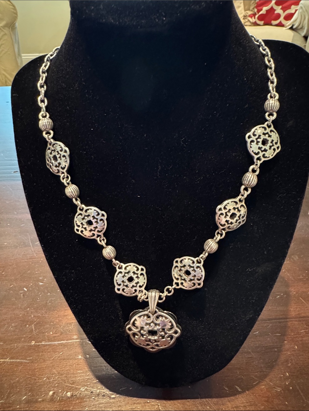 Brighton Silver Filigree Pendant Necklace